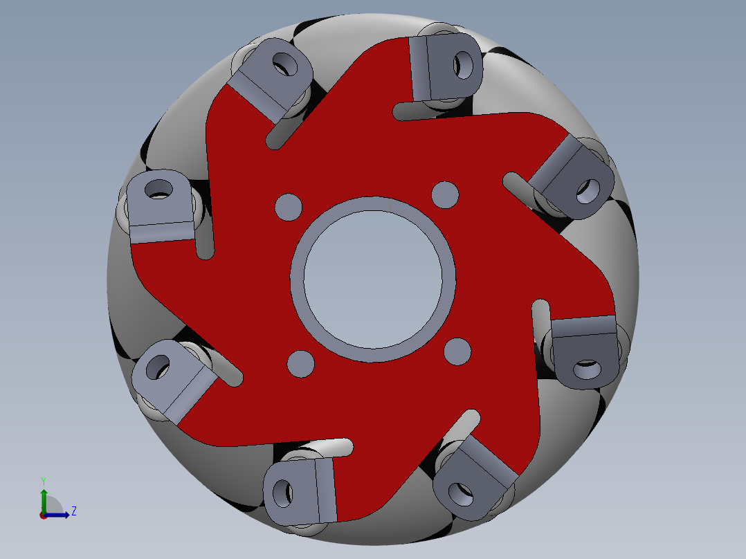 多向移动轮左视图