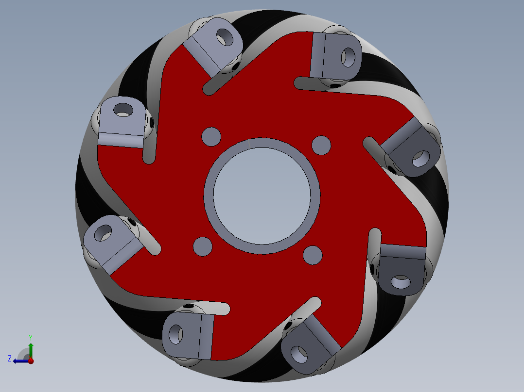 多向移动轮右视图