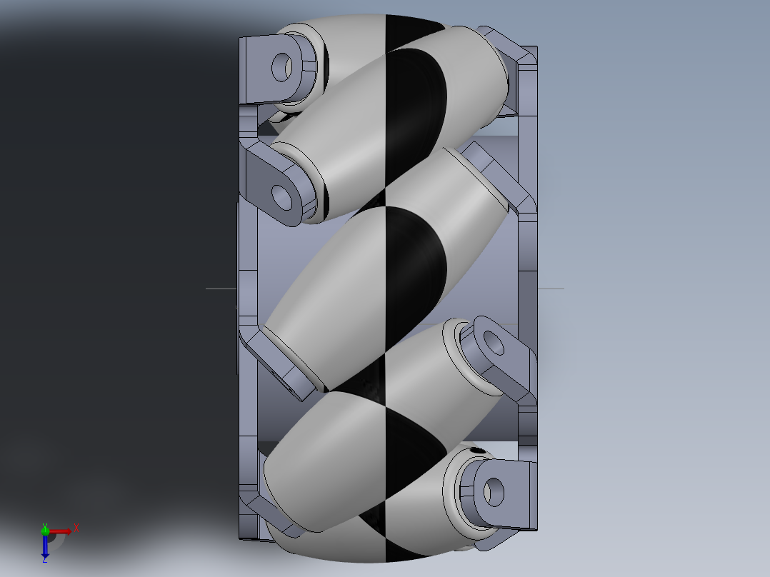 多向移动轮俯视图
