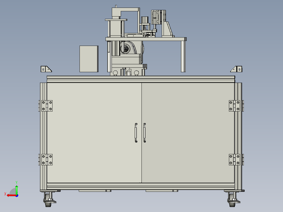 加工零件设备后视图