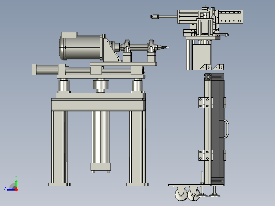 加工零件设备右视图