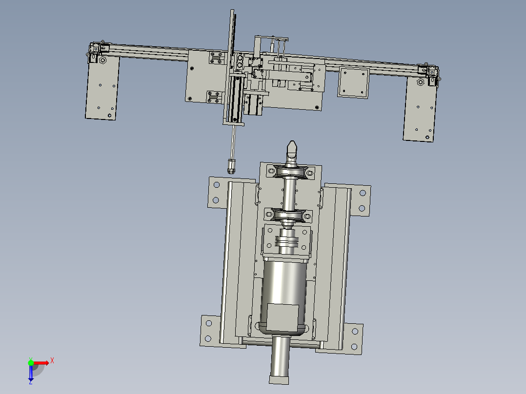 加工零件设备俯视图