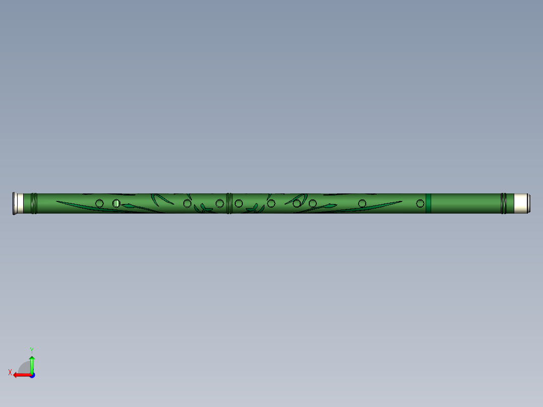 乐器（竹笛）后视图