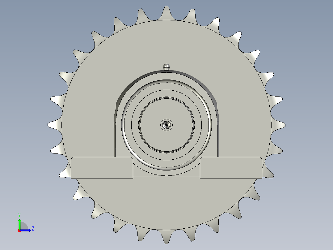 双排链轮从动总成左视图