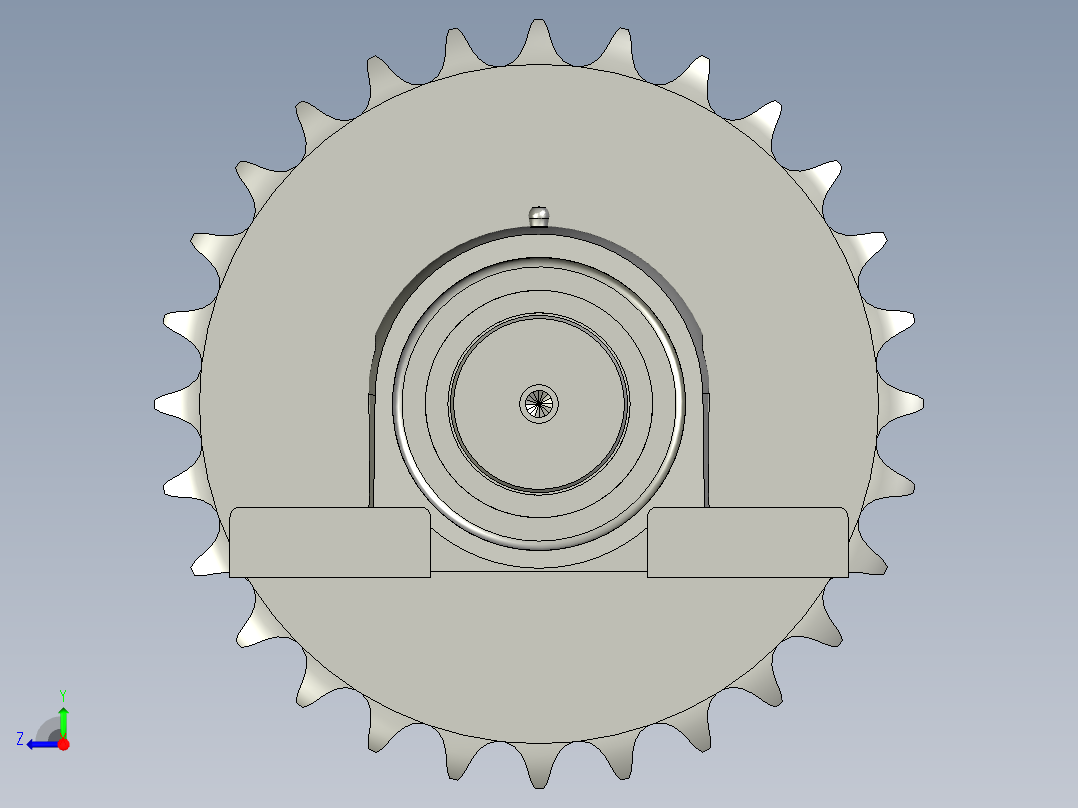 双排链轮从动总成右视图
