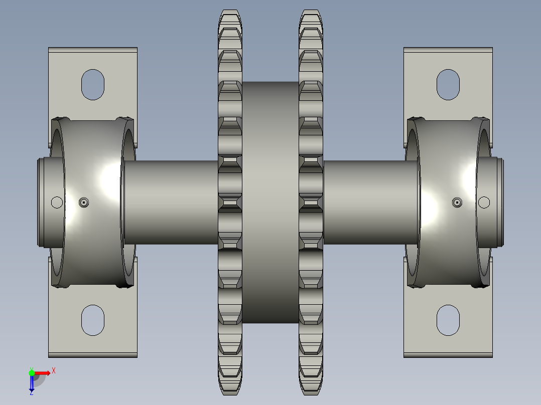 双排链轮从动总成俯视图