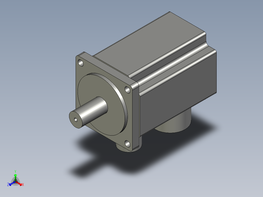 电机HG-KR23JGRX正等轴测图