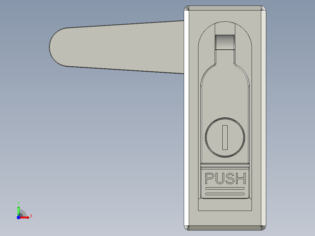 AB302-1平面锁-海坦锁业-模型尺寸错误Z001前视图