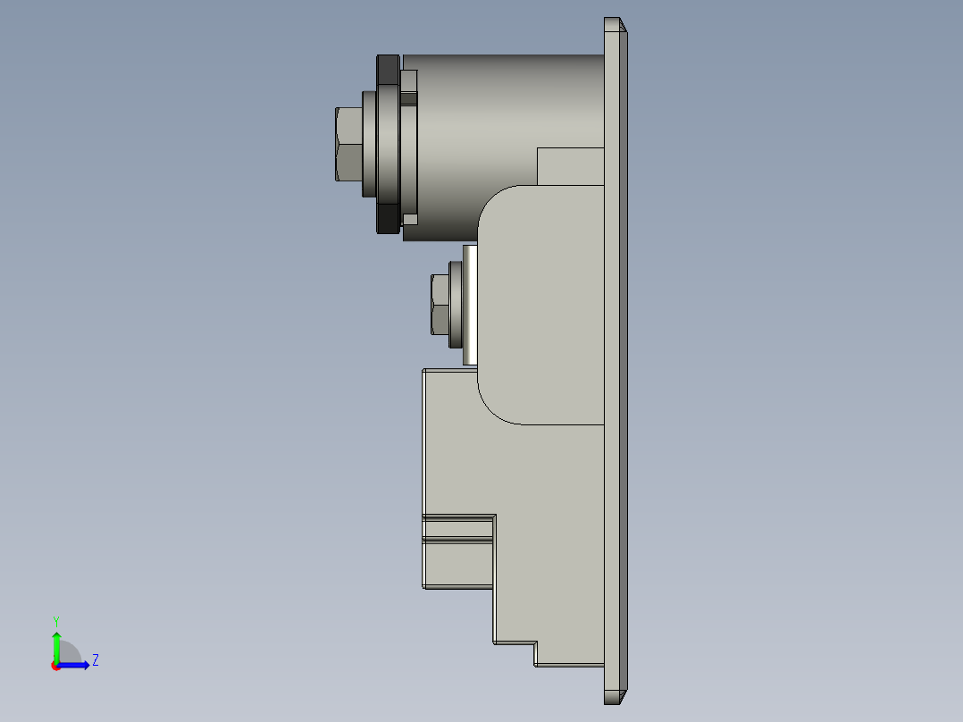 AB302-1平面锁-海坦锁业-模型尺寸错误Z001左视图