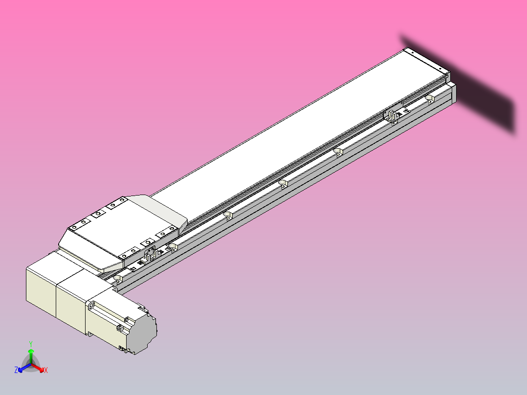 机器人皮带驱动直线轴TPA-GCB-150-P80-L650-DL-M75-N3主视图