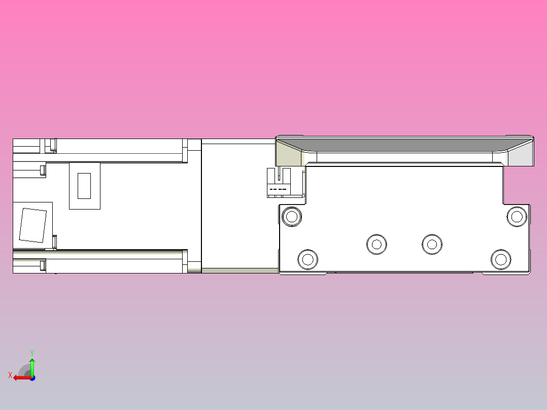机器人皮带驱动直线轴TPA-GCB-150-P80-L650-DL-M75-N3后视图