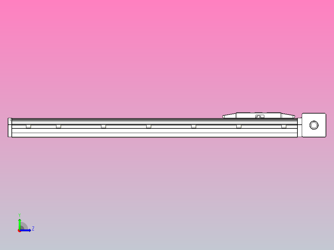机器人皮带驱动直线轴TPA-GCB-150-P80-L650-DL-M75-N3左视图