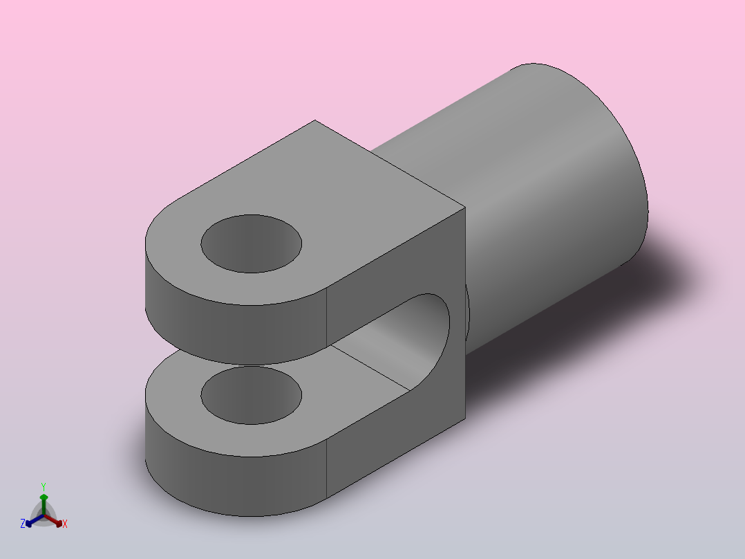 叉连接件[QGA125]气缸附件主视图
