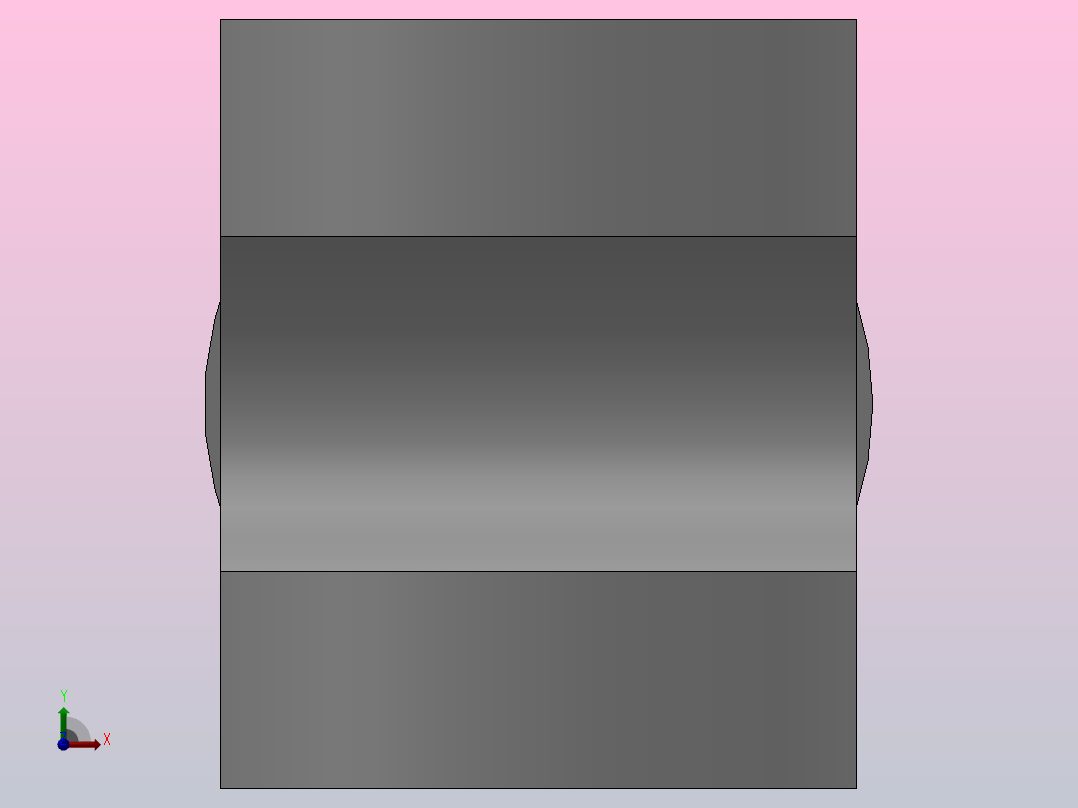 叉连接件[QGA125]气缸附件前视图