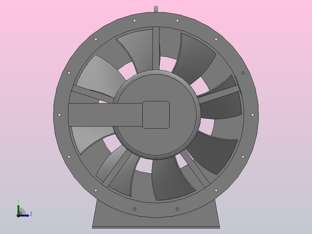 PYHL-14A型 双速混流风机[PYHL-7122╱4715]左视图