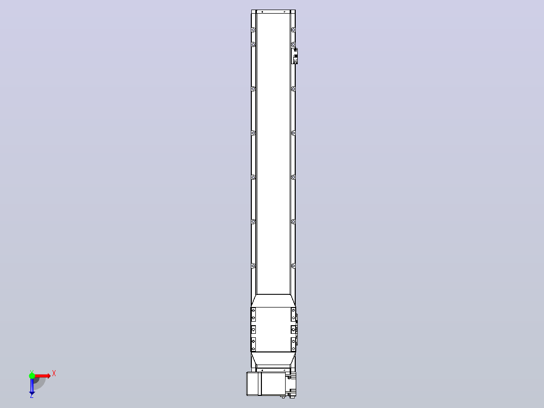 机器人皮带驱动直线轴TPA-GCB-150-P80-L900-LP-M75-N3俯视图