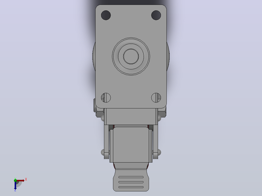 Z11-01B-100-602C中型轮[Z11-01B-125-602C]俯视图