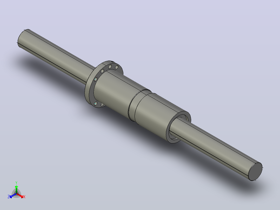 DKFZD6330-4滚珠丝杆3D模型正等轴测图