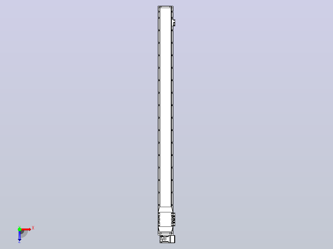 机器人皮带驱动直线轴TPA-GCB-120-P70-L1550-RU-M20-N3俯视图