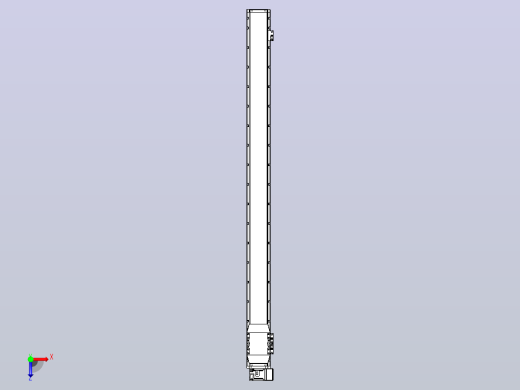 机器人皮带驱动直线轴TPA-GCB-120-P70-L1550-RU-M20-N3俯视缩略图