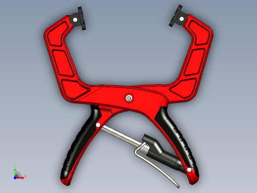 woodworking clamp木工夹具3D数模图纸 Solidworks设计 附x_t前视缩略图