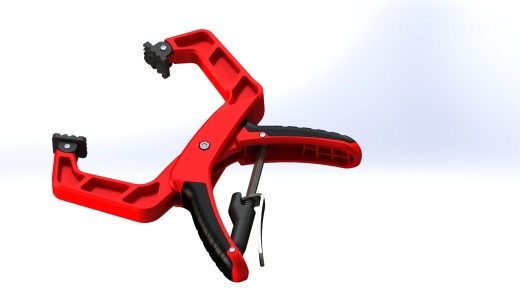 woodworking clamp木工夹具3D数模图纸 Solidworks设计 附x_t缩略图