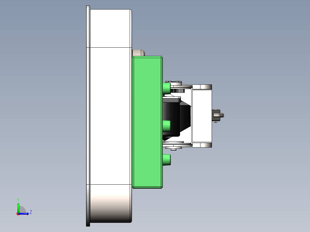 码垛机器人(sw+cad+说明书)左视图