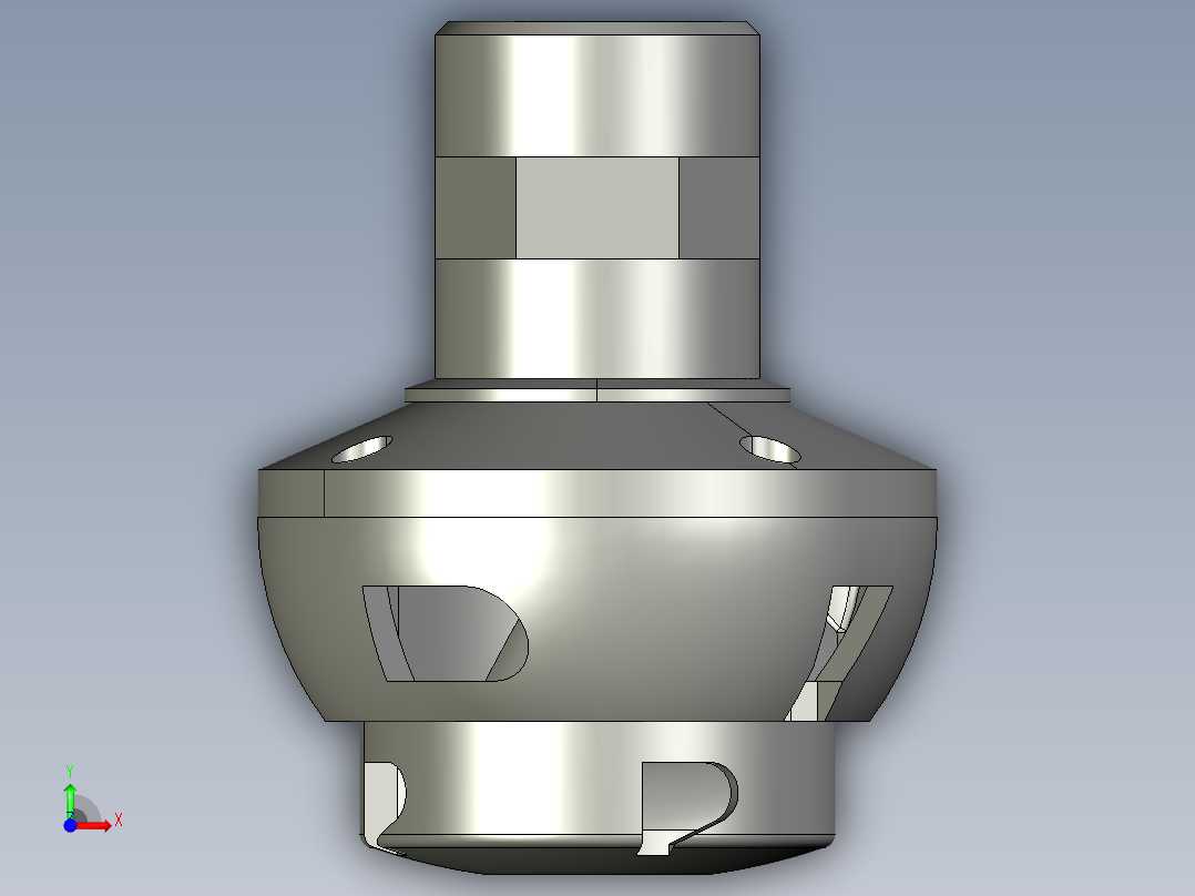 大空间旋转喷头零件的数控加工工艺设计、编程与加工前视图