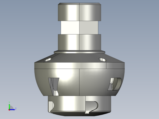 大空间旋转喷头零件的数控加工工艺设计、编程与加工左视缩略图