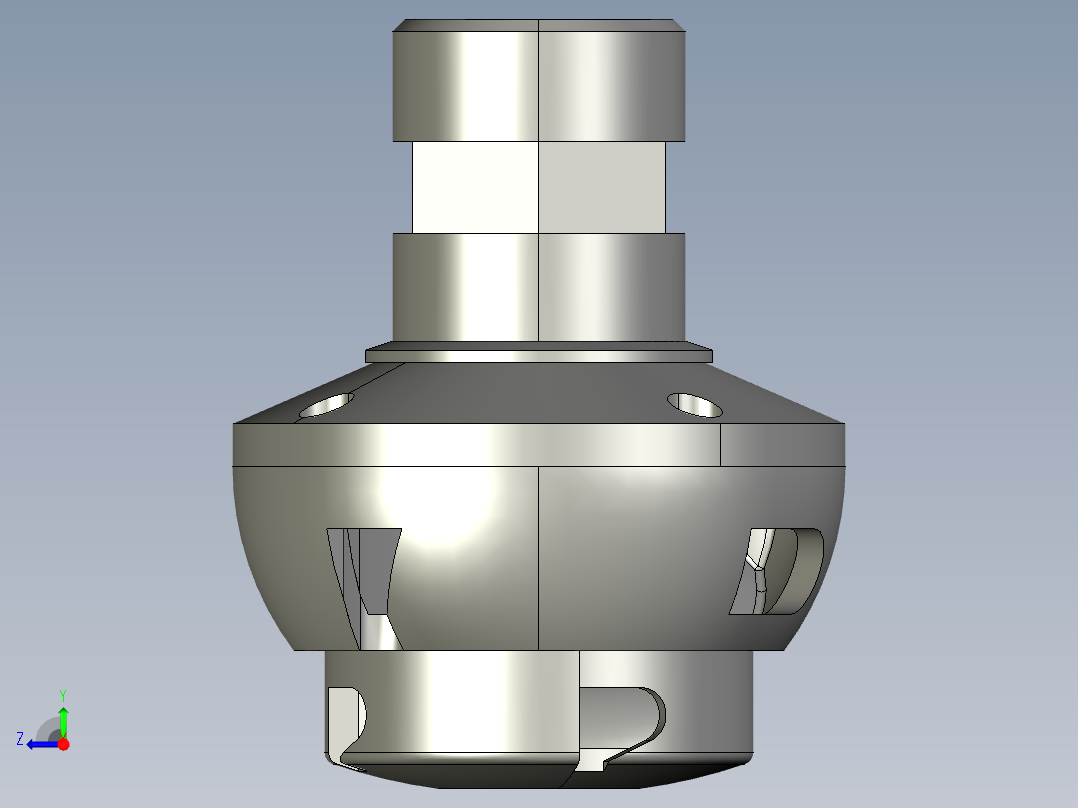大空间旋转喷头零件的数控加工工艺设计、编程与加工右视图