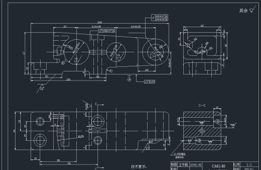 CA6140车床后托架加工工艺及夹具设计缩略图