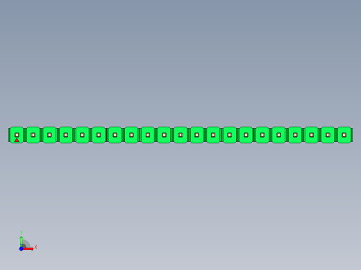 彩色公头100mil（2.54mm）系列-DS1021_green_1x21p_100mil_Type1_rev1.0前视缩略图