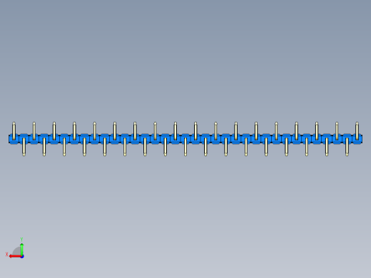 彩色公排针 100mil 2.54mm 系列-DS1022_blue_35p_100mil_Type_SMT_R1_rev1.0后视缩略图