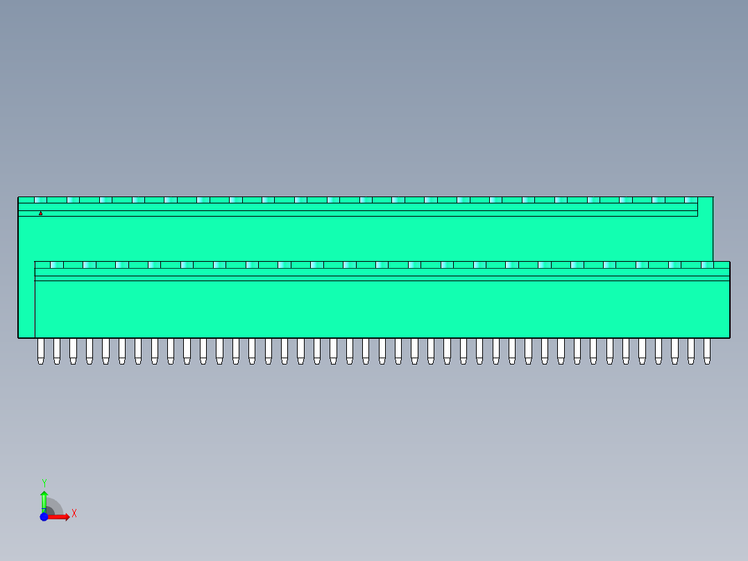 DEGSON 2EDG 系列 5.08mm 可插拔接线端子组-2EDGVTC-5.08-42P-14-00AH前视图