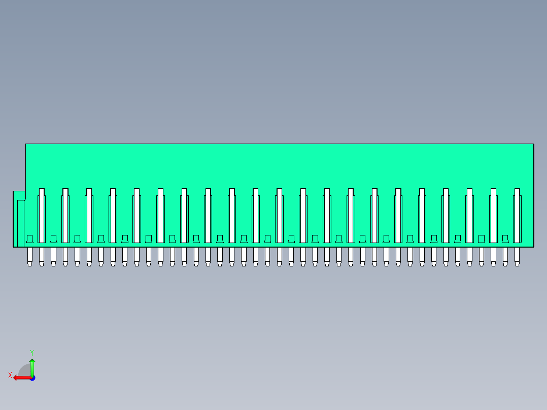 DEGSON 2EDG 系列 5.08mm 可插拔接线端子组-2EDGVTC-5.08-42P-14-00AH后视图