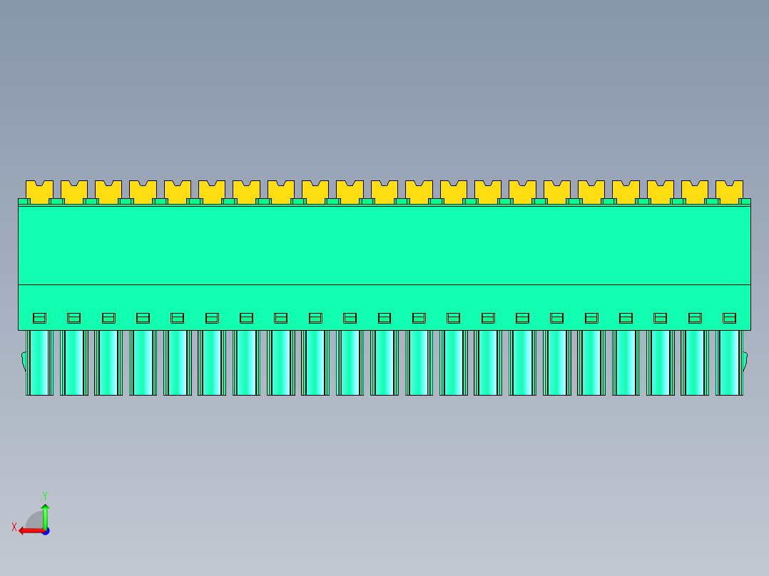DEGSON 15EDG 系列 3.5mm 插拔式接线端子 FullPack-15EDGKN-3.5-21P-14-00AH后视图