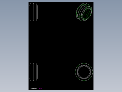 軸承座(自潤型,給油型)YKG,YKF-2D多系列多零件图纸模型