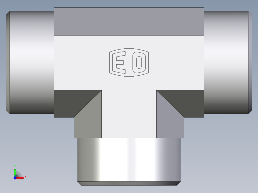 卡套式工业通用硬管接头EO_Union_tee_T18LCFX前视缩略图