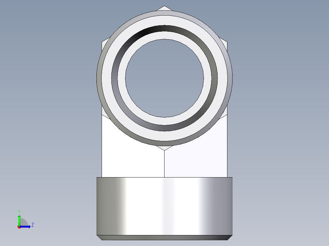 卡套式工业通用硬管接头EO_Union_tee_T18LCFX左视图