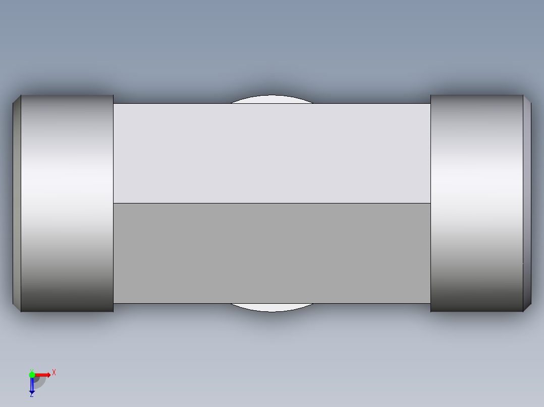 卡套式工业通用硬管接头EO_Union_tee_T18LCFX俯视图