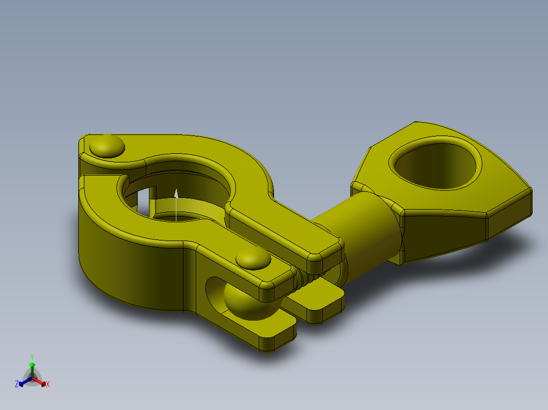 3∕4寸卡箍正等轴测图