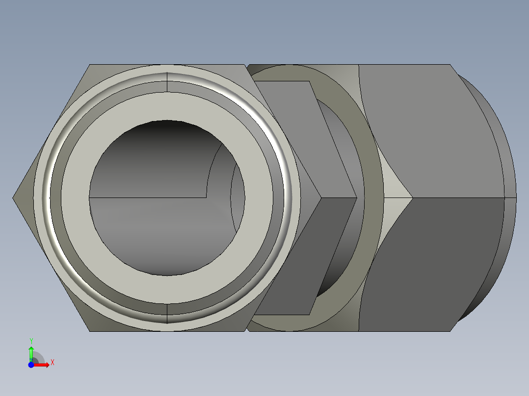 卡套式工业通用硬管接头16_v5bu-s前视图