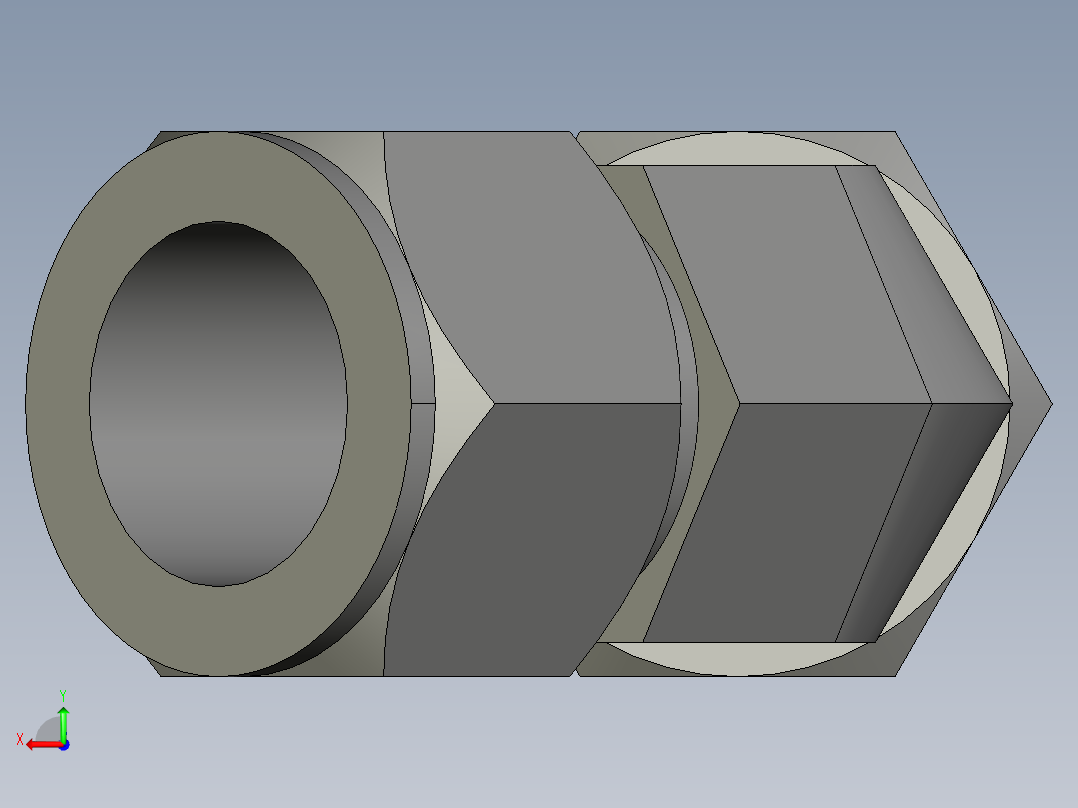 卡套式工业通用硬管接头16_v5bu-s后视图