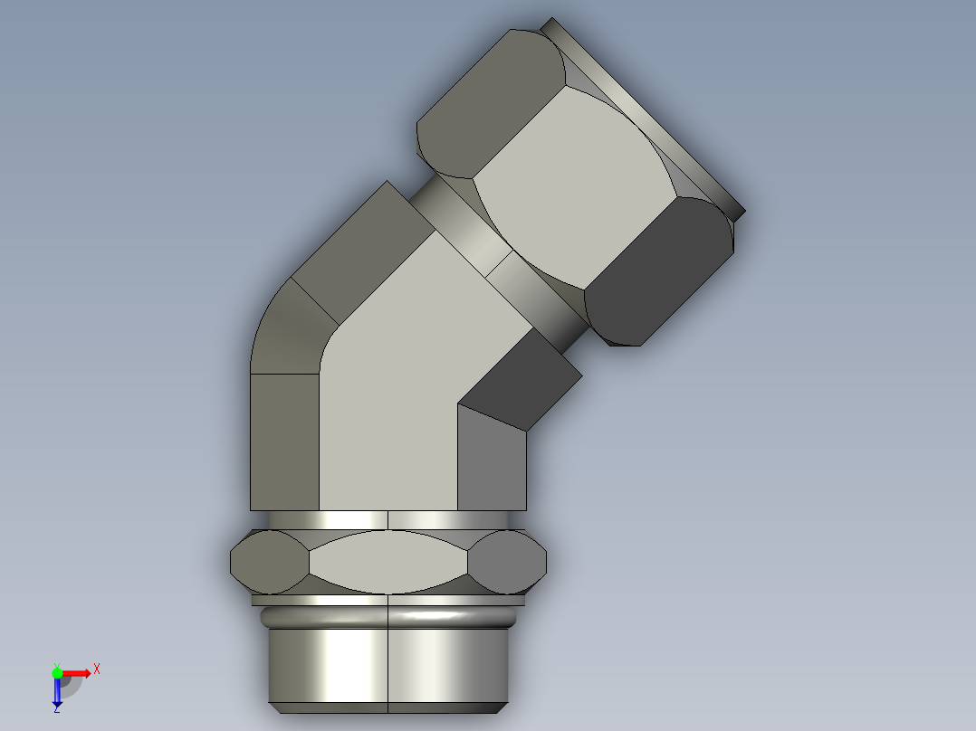 卡套式工业通用硬管接头16_v5bu-s俯视图