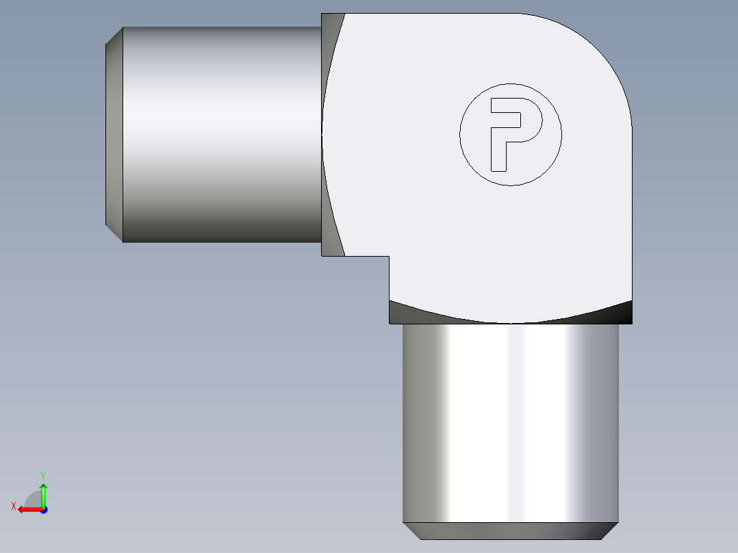 卡套式工业通用硬管接头EO_Union_elbow_W04LLCFX后视图