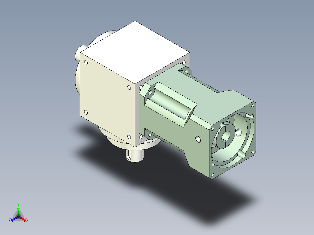 换向器PW140垂直输出 PLX120-L2 22-110-145-M8.stp主视图