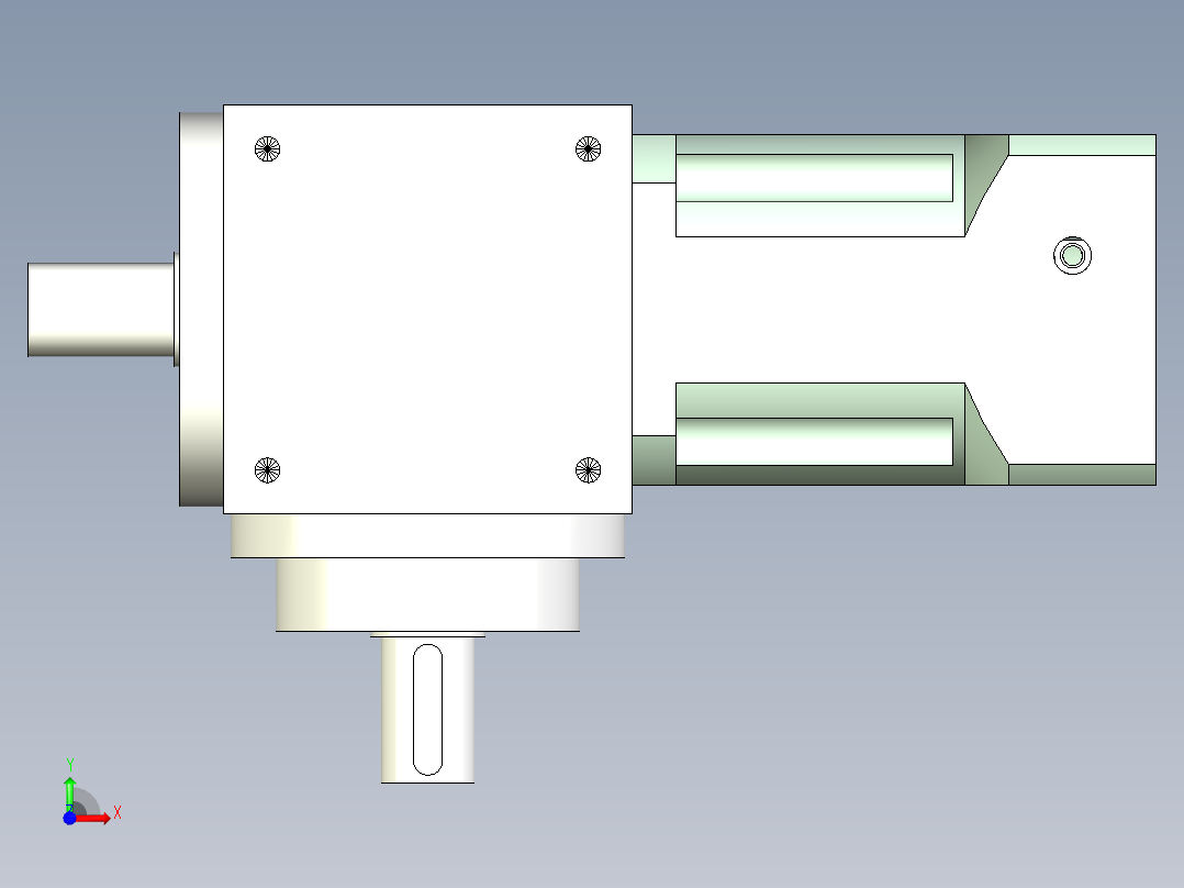换向器PW140垂直输出 PLX120-L2 22-110-145-M8.stp前视图