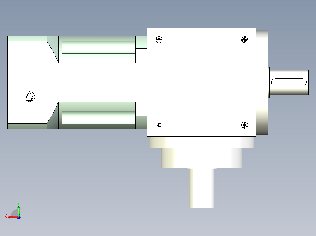 换向器PW140垂直输出 PLX120-L2 22-110-145-M8.stp后视图