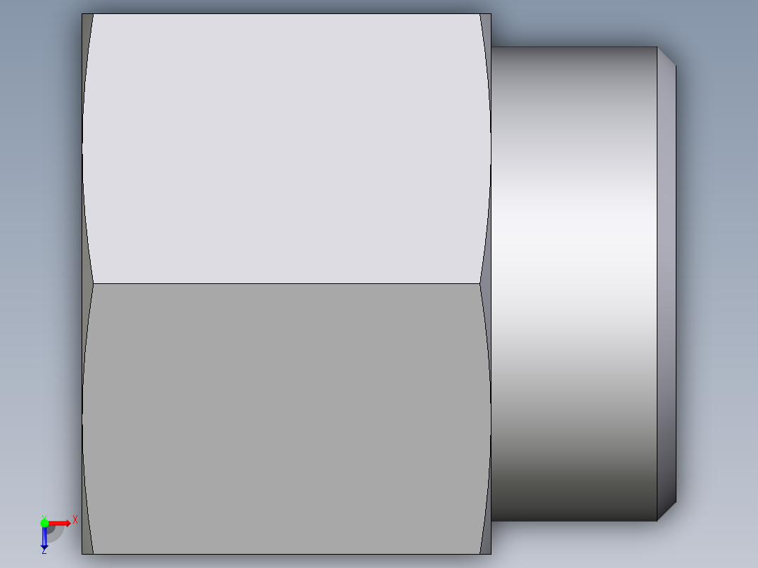 卡套式工业通用硬管接头EO_Swivel_connector_GAI28LM71X俯视图