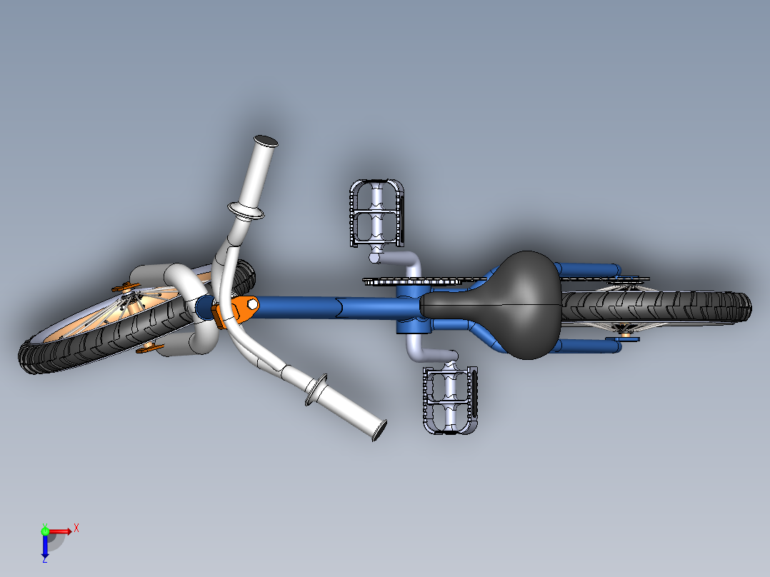 小型自行车俯视图